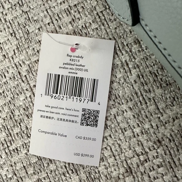 Kate Spade emmie pebbled leather crossbody in light blue NWT - Picture 3 of 4